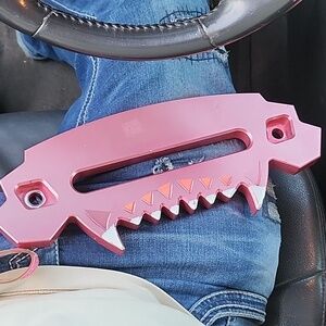 UNIVERSAL 10" ALUMINUM HAWSE FAIRLEAD FOR SYNTHETIC WINCH ROPE/CABLE pink